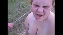 video горячая жена писается и плюется пока сосет член и глотает полный рот спермы sex