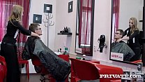 video милашка молодой парикмахер леди ошибка пытается анал sex