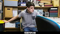 video youngperps nerdy twink railed out by a security guard sex