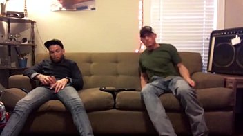 video had a couple straight guys stay at the place got them to jerk off i filmed without them knowing sex