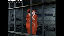 video 2つのセクシーな3d刑務所の塊でセクシーなホットオーラル sex