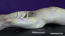 video and badboybondage boy writhes while dried wax is scraped off him with spatula sex
