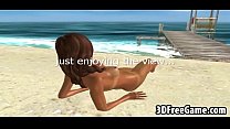 video эти две сексуальные 3d крошки с большими сиськами делят член на пляже sex