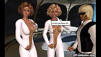 video これらの2つのセクシーな3d巨乳ブロンドの女の子はコックを共有しています sex