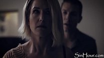 video one act of kindness enables stepson into blackmailing step mom regularly sex