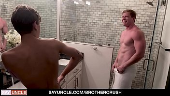 video threesome hunk teen boy rides his stepbros big cock sex