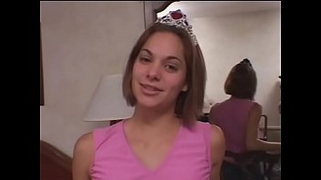 video school principal allows charming brunette gal desert rose to try on the crown of prom queen if she agrees to sex