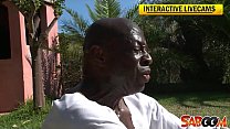 video ホット異人種間のアクションでブロンドの女 sex