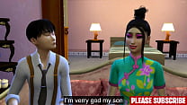 video 日本のレズビアンのお母さんと娘が息子をだましてセックスをしながら彼らを見に行くと彼も3pで彼らに加わります sex