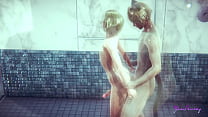 video milking yaoi femboy osuke enjoys a hot shower with his boy sissy boy japanese asian manga anime porn gay sex