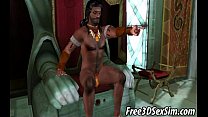 video вкусный 3d мультфильм брюнетка принимает большой черный член sex