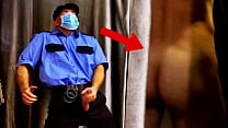 video impudent security guard spies on a customer and jerks off right in the store sex
