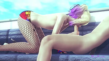 video boob suicide squad yaoi observe harley quinn femboy skills with her hand and mouth sissy japanese asian manga sex