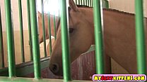 video かわいい自慰行為の馬のライダー sex