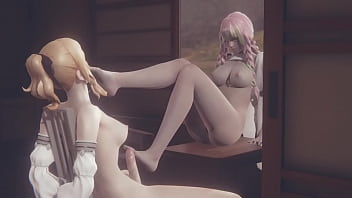 video place demon slayer hentai futanari mitsuri kanroji blowjob and footjob to futa japanese asian manga anime game porn sex