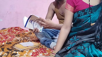 video madam did dirty talk with the boy who read then the boys cock stood up and fucks the madam sex