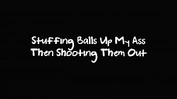 video stuffing balls up my ass then shooting them out full length hd version on red sex