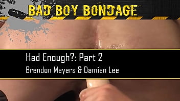 video phone damian has his tight ass stuffed with a toy while bound sex
