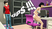 video japanese stepson catches his stepmom masturbating in front of his computer and he blackmails her to have sex with sex
