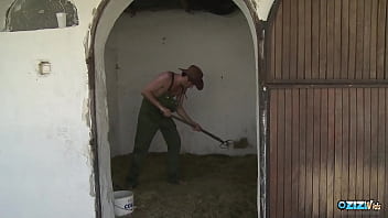 video f a cute village couple loves having anal sex in front of the horse stables sex