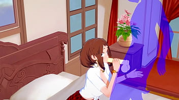 video my hero academia hentai урарака делает минет и трахается японская азиатская манга аниме фильм игра порно sex