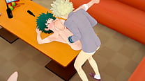 video jaimee my hero academia yaoi bakugou fucks deku in a karaoke while uraraka looks on manga anime porn hardsex sex