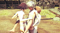 video anal yaoi femboy jin the sexy femboy suck a big dick and anal with creampie sissy crossdress japanese asian manga sex