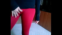 video красные леггинсы с верблюжьей лапкой sex