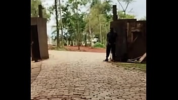 video park security follows the guy who was staring and puts him to breastfeed and rides sex
