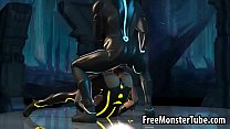 video сексуальная крошка с 3d catoon tron наслаждается хорошим трахом sex
