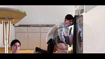 video моя мачеха застряла в стиральной машине 3d хентай анимационное порно апокалус sex