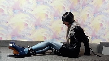 video a crossdresser bound in an armbinder and gagged unable to loosen the bonds sex