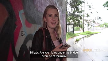 video sweet blonde from slovakia fucked on street for lot of cash sex