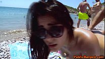 video 公共の場でビーチで犯された信じられないほど熱いベイビーヴァレンティーナナッピ sex